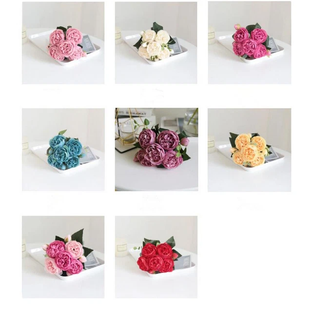PEONY ARTIFICIAL FAKE Flowers Bouquet For Wedding /Store/Party/Hotel