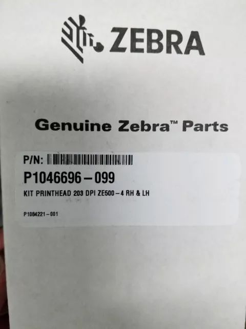 Zebra Print Head New In The Factory Box P1046696-099 Ze500 4 Rh & Lh