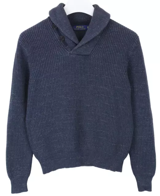 Polo Ralph Lauren Maglione Uomo XS Pullover Scialle Maglia Blu