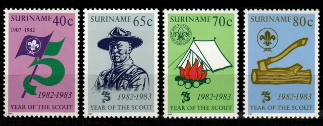 Surinam 1017-20 **, 75 Jahre Pfadfinder