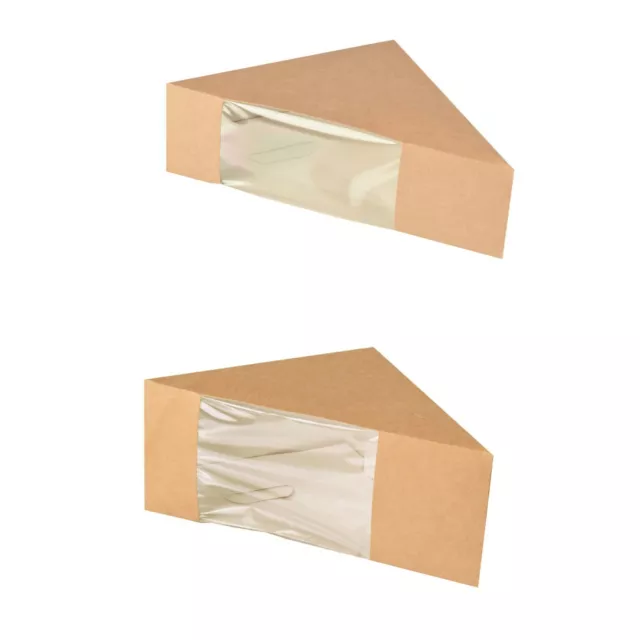 Bio Sandwichboxen Pappe Sichtfenster PLA 123x123 52 oder 82 mm breit Auswahl