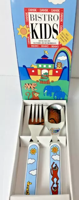 Dansk Bistro Kids Flatware Set Noahs Ark Victoria Rush Morrison NOB Rare!