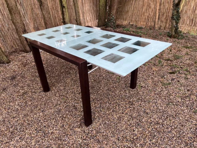 Ligne roset extending clearance glass dining table