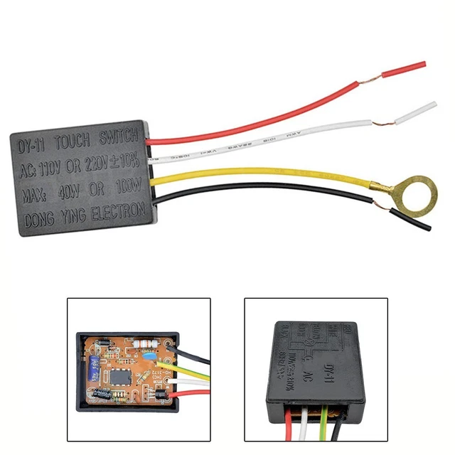 Module Interrupteur Tactile Variateur 220V - Pour Contrôler L'Intensité Des Ampoules LED Ou Halogènes - Installation Murale - Noir