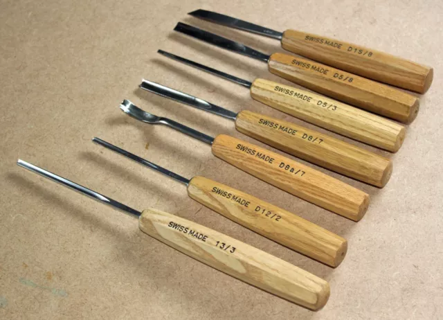 7 Pfeil Wood Carving Block Cutting Tools Chisels Gouges Swiss Made