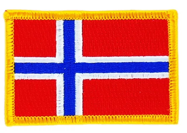 Flag Patch Patches Norway Norwegian Iron On Country Embroidered Small