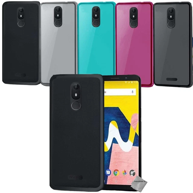 Housse Silicone Fine Wiko View 2 Pro + Film écran Transparent TPU - Neuf Sous Blister
