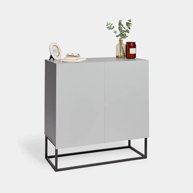 Unità di archiviazione credenza grigia Oslo 2 estrazioni ✅ Spedizione rapida gratuita ✅ Più economica su eBay