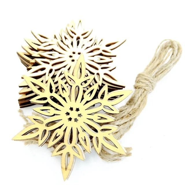 - zubehör rustikal hohl handwerk holz "ornament christbaumschmuck schneeflocke