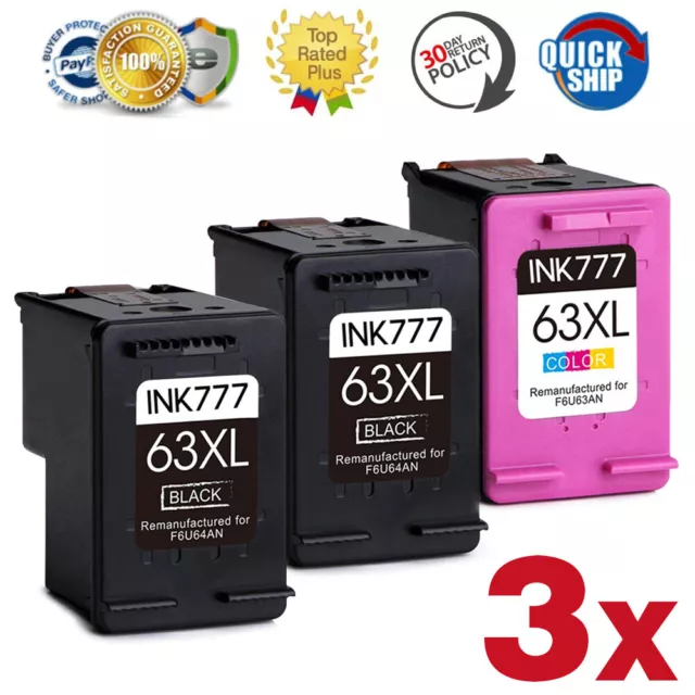 Black/Colour Ink for HP 63 63XL Deskjet 2130 2132 2134 3630 Officejet 3830 4650 2