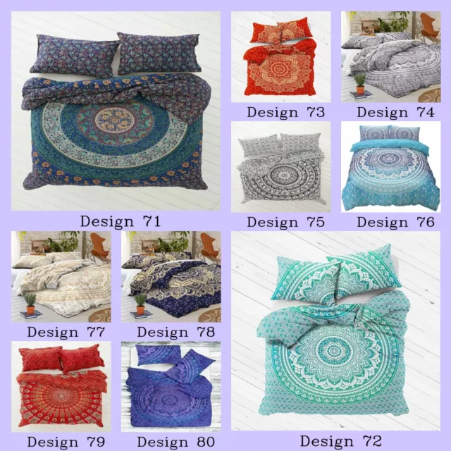 Art Indien Housse de Couette Literie Coton Comme pour Image Doona Bohème Lit Set