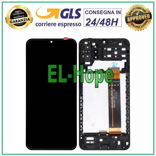 Display Lcd + Touch Screen Frame Per Samsung Galaxy M33 5G 2022 Sm-M336B Nero