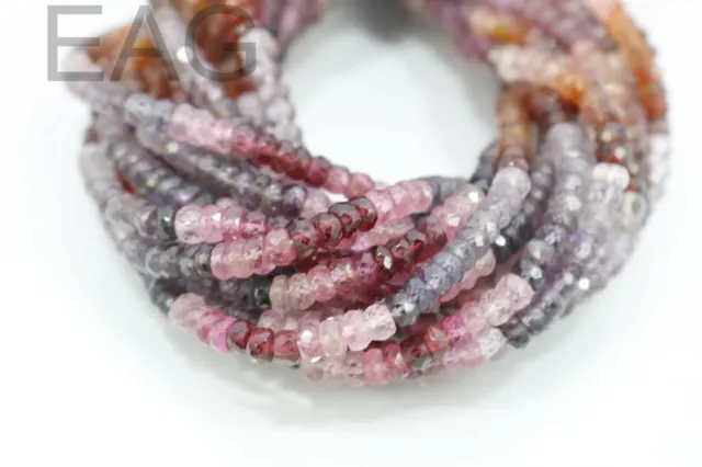 Natural Multi Spinel Faceted bead AAA+ 13 inch Burma Spinel 4.25 mm
