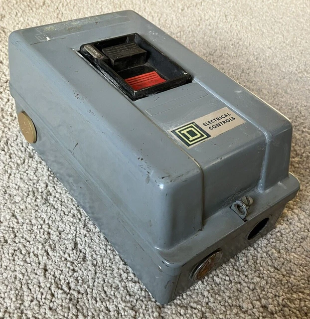SQUARE D 2510MBG2 Manual Motor Starter B9.10 Heaters 600VAC 3phase