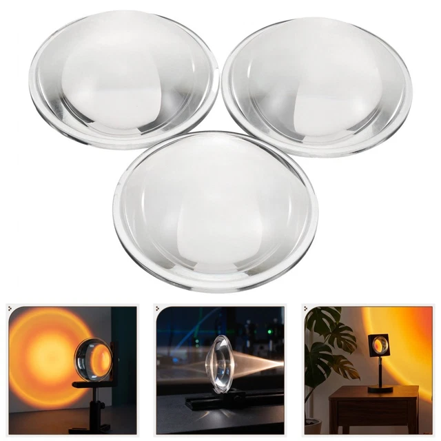 3PCS LED OPTICAL Convex Condenser Lens with Edge, 75mmx25mm £25.98 ...