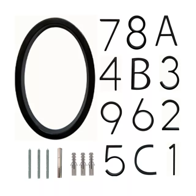 Alphabet Floating House Number Letters Metal Modern Outdoor Address Garden Door