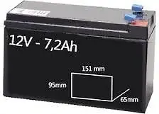 Batteria Ricaricabile al Piombo 12V Volt 7Ah ideale x Gruppi di Continuità e UPS