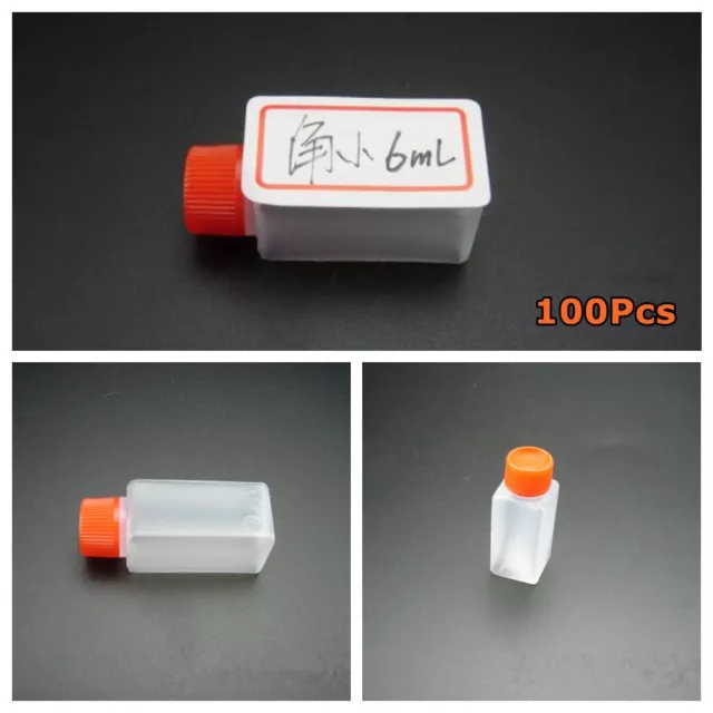 100X Mini Rectangle Shape Sauce Sushi Plastic Container Multipurpose Bottle 6ml