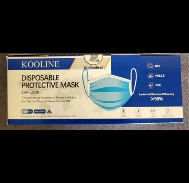 3 Ply Blue Mask 5PK (250 Masks)