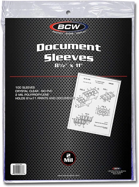 100 8.5X11 Photo Document Sleeves