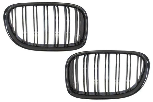 Grila e përparme per BMW F01 2009-2012 Dyfishtë BAR e zezë me shkëlqim GRBMB0EV