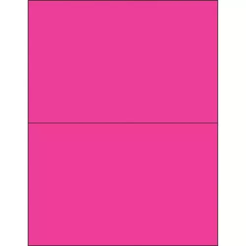 Tape Logic Rettangolare Laser Etichette, 21.6cm x 14cm, Rosa Fluorescente, 200/