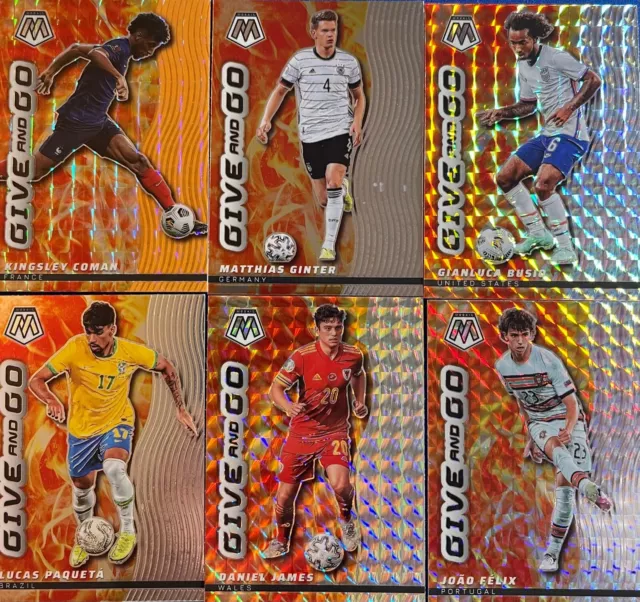 🔥2021-22 Panini Mosaic Fifa Road To World Cup  Give And Go Set Checklist Prizm