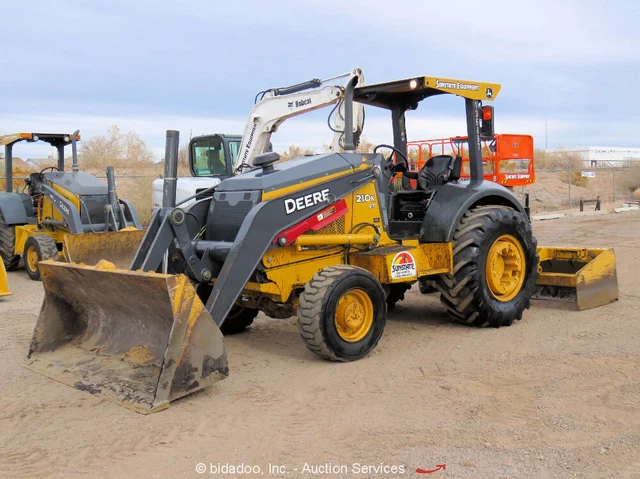 2014 John Deere 210K EP 4x4 Skip Loader Box Scraper Ag Tractor Diesel