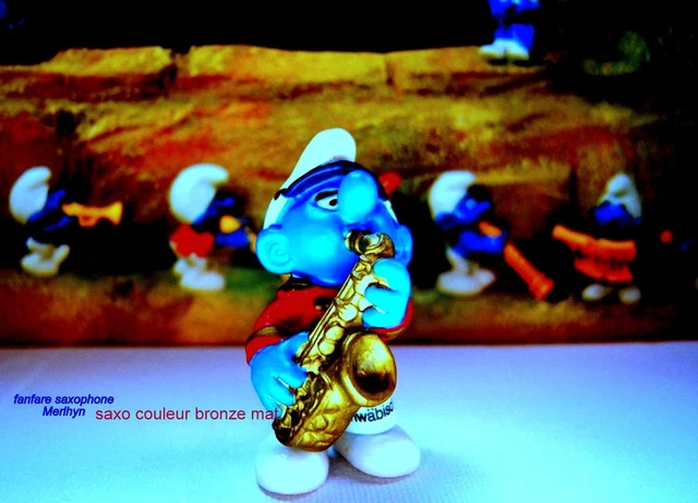 Figurine Schtroumpf – Petit Cor Fanfare – Modèle 20483 – Occasion – Collection BD