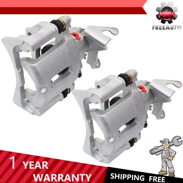 New Pair Rear Brake Calipers w/ Bracket Fit 2005-14 Ford Mustang 3.7L 4.0L 4.6L
