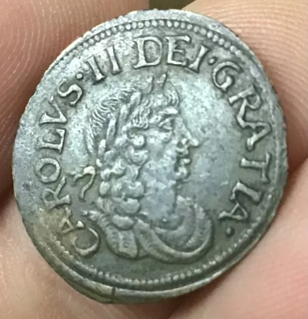 King Charles II Stuart Conrad Lauffer Nuremburg Mint Counter Token 1660 #591 King Charles II Stuart Conrad Lauffer Nuremburg Mint Counter Token 1660 #591