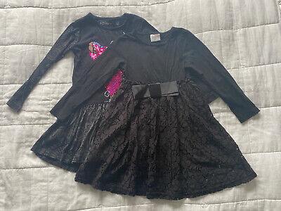 Girls Bundle of 2 Dresses Lace Sequin Size 3-4 years