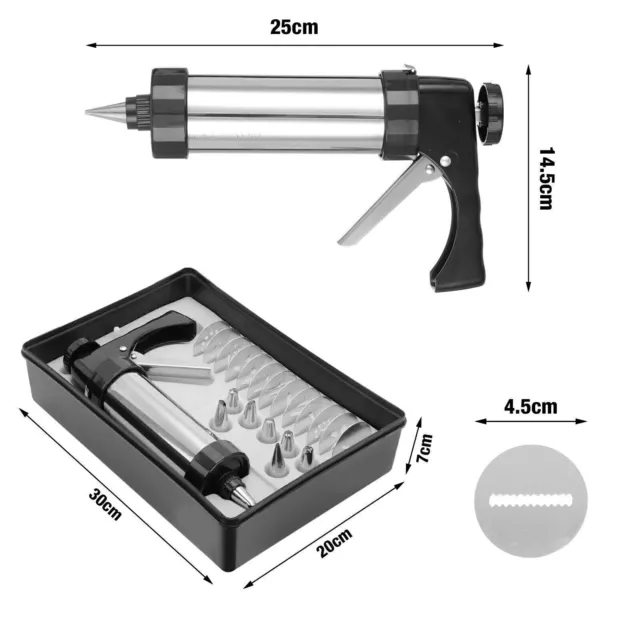 22tlg Gebäckpresse Zubehörset Backspritze Garnierspritze Gebäckspritze für Keks！
