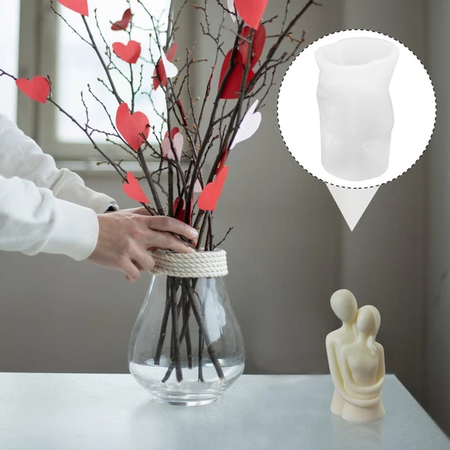 Stampo in silicone carattere abitazione figura maschile in silicone bianco gel di ciottoli