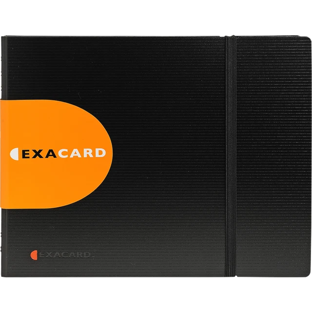 Exacompta 5x Visitenkartenbuch 20 Hüllen 240 Karten 20x25cm Schwarz 75134E