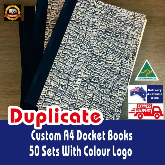 20 x Duplicate A4  Customised Full Colour Printed  QUOTE / Tax INVOICE Books