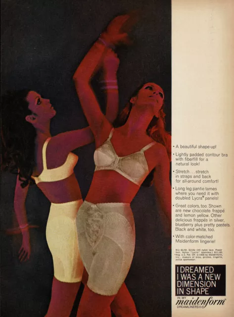 Maidenform girdle ad 1961 org vintage 1960s print retro art