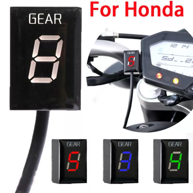 LED 6 Gänge EFI Motorrad Ganganzeige Digital Für Honda Plug&play Wasserdich O2G5