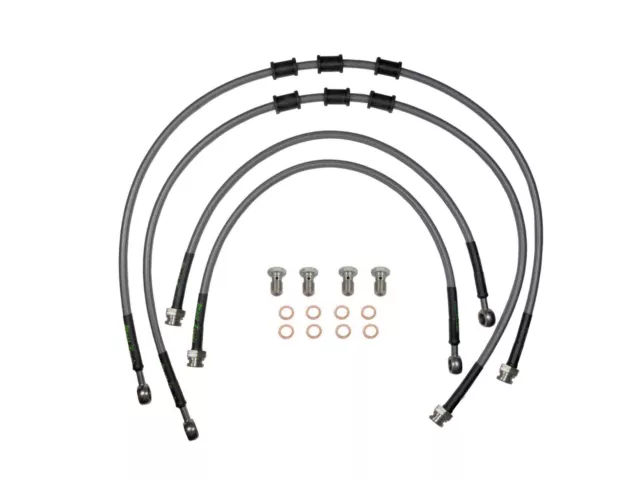 VW Beetle Turbo Tressé Durite Flexible Frein Tubes Personnalisé Long Arrière Kit