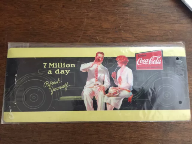 COCA COLA  Targa Metallo  Cm 27x11 Cartexpo