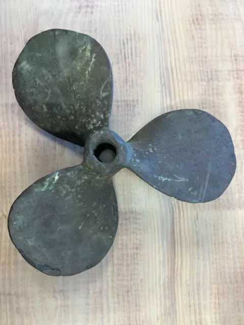 Vintage 11" Brass 3 Blade Boat Propeller B&W 50144