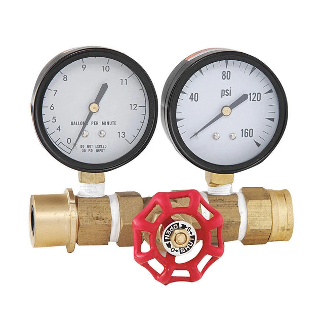 DURO MO-10060 Flow Tester 0 to 160 psi, 0 to 13 gpm