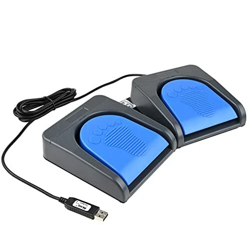iKKEGOL 2022 Upgraded USB Foot Double Switch Pedal Assembly Control 2 Key Foo...