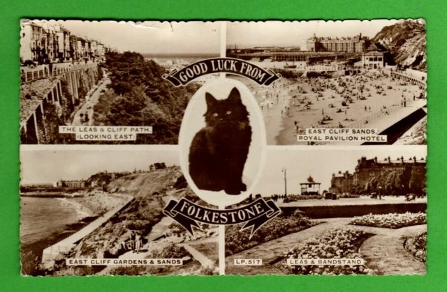 133004  Postcard  FOLKESTONE  Kent  multi view