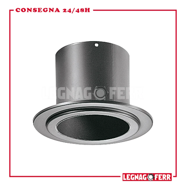 Rosone Ellittico In Acciaio Alluminato Nero Per Canna Fumaria - Spessore 2mm, Inclinazione 45°, Certificato CE - Foto 7