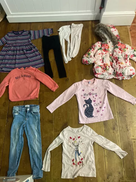3-4 Years Toddler Girls clothes bundle,9pieces,Ted Baker floral Coat, Jojo maman