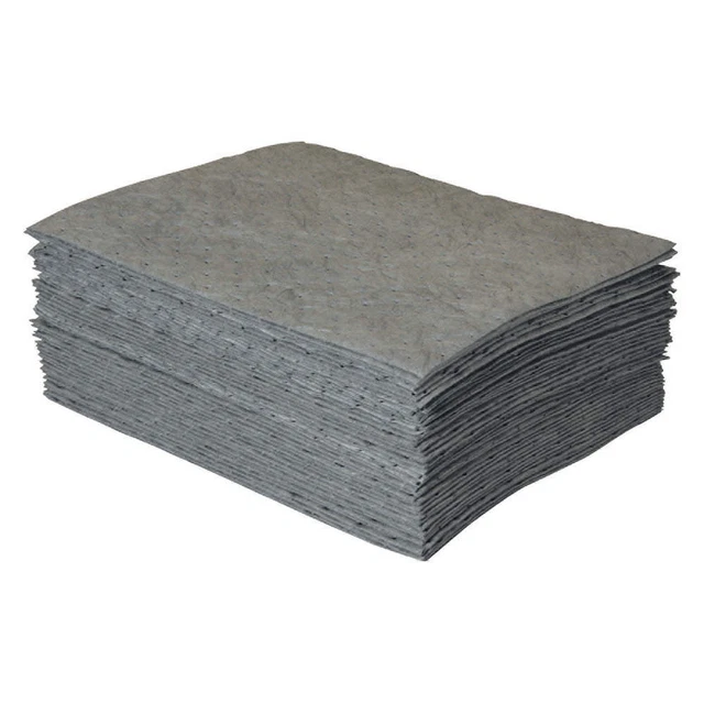 CONDOR 35ZP93 Absorbent Pad,Universal,Gray,PK50