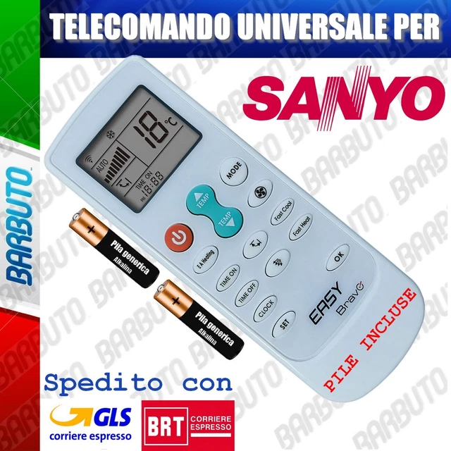 Telecomando Sostitutivo Per TV Sanyo CE37FD90-B - Telecomando Di Ricambio Specifico, Nessuna Programmazione Richiesta