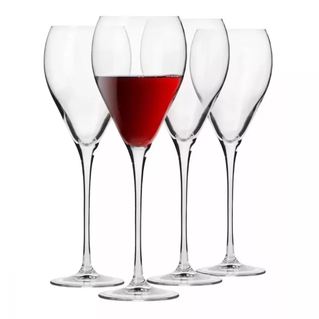 Krosno Perla Copas de Vino Tinto Rojo  | 4 pcs | 480 ml | Lavavajillas