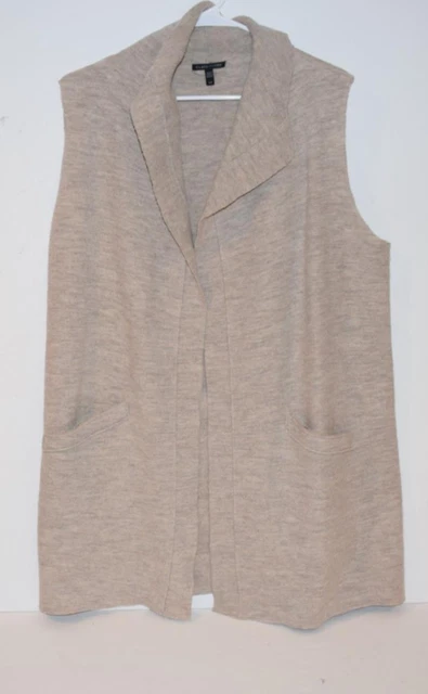 Eileen Fisher lange offene Strickjacke vorne P/N 78121 - S/P (ARV39)